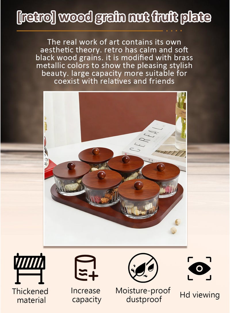 WinHolder Wood Grain Fruit Plate – Versatile Serving Tray for Dried Fruits, Nuts, Candy, Cookies, Chips, and Party Snacks - Image 5